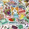 Wrapables Waterproof Vinyl Stickers for Water Bottles, Laptop, Phones, Skateboards, Decals for Teens, 100pcs